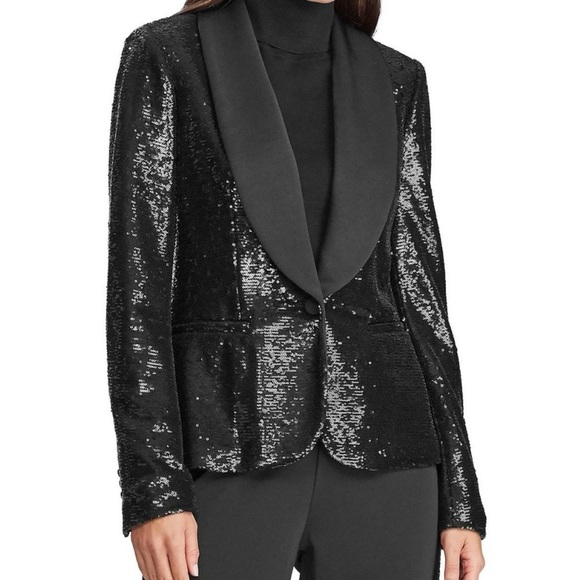Ralph Lauren Women’s Sequin Single Breast Lined Heavy Blazer Jacket Size 6 - Picture 16 of 16